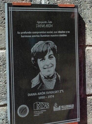 placa Diana Aron Villa Grimaldi